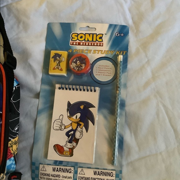 sonic the hedgehog backpack and lunchbox